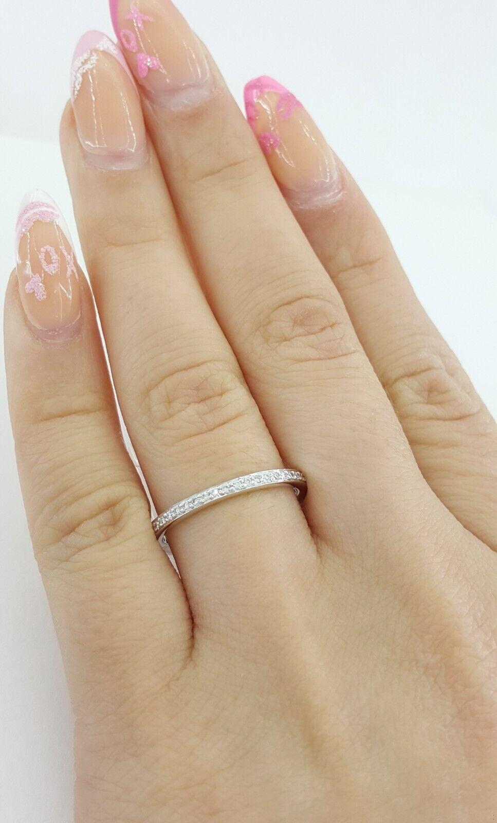 Ritani Micropave Diamond Eternity Wedding Band Ring 0.24 ct 31694 18k White Gold