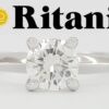 Ritani Natural Round Diamond Solitaire Engagement Ring 0.84 ct 18K & Plat 4,195