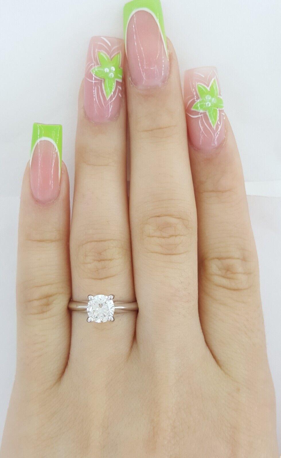 Ritani Natural Round Diamond Solitaire Engagement Ring 0.84 ct 18K & Plat 4,195