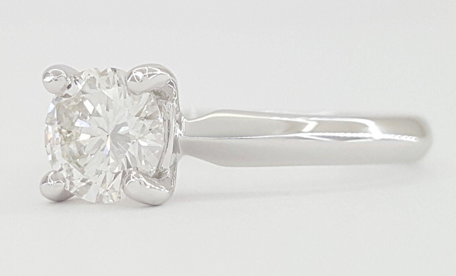 Ritani Natural Round Diamond Solitaire Engagement Ring 0.84 ct 18K & Plat 4,195