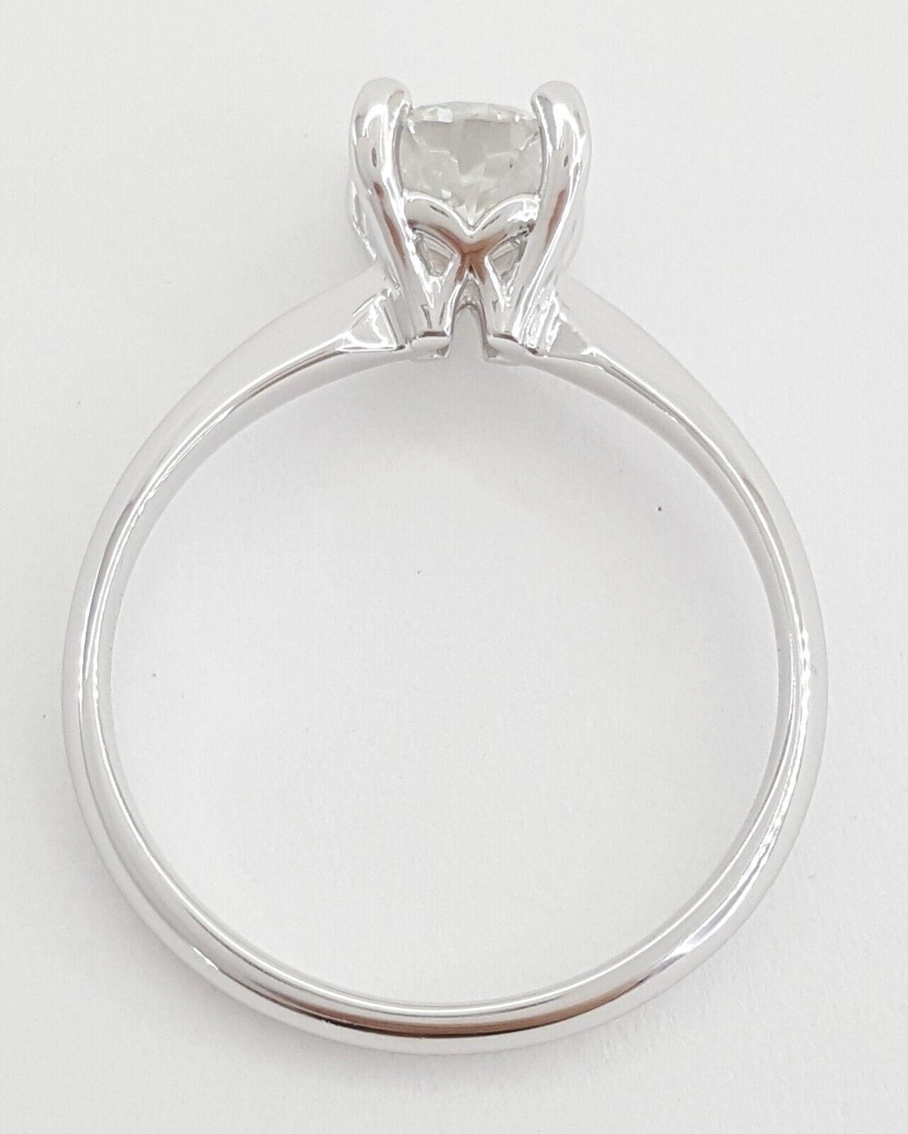 Ritani Natural Round Diamond Solitaire Engagement Ring 0.84 ct 18K & Plat 4,195