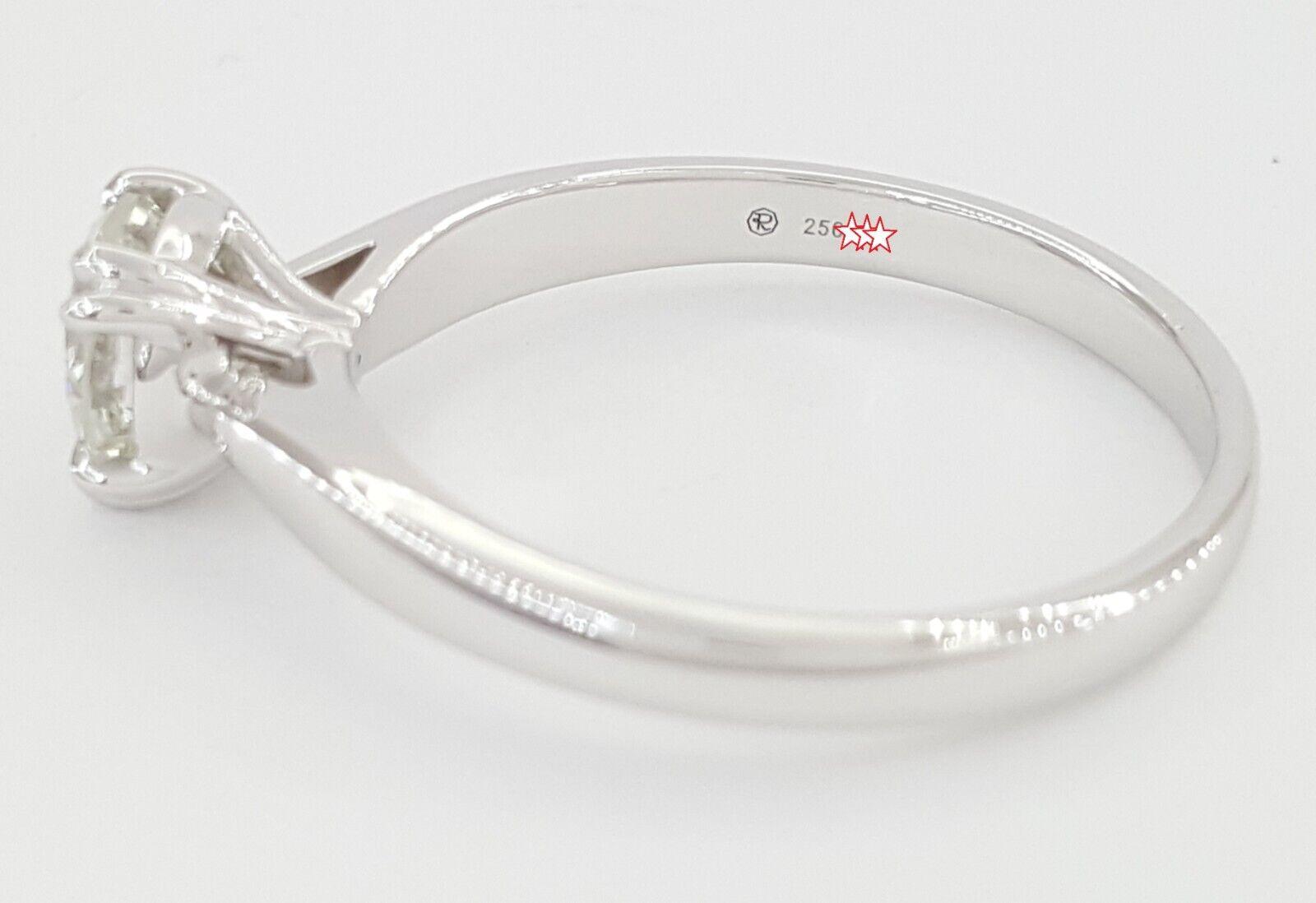 Ritani Natural Round Diamond Solitaire Engagement Ring 1.01 ct 14k & Platinum