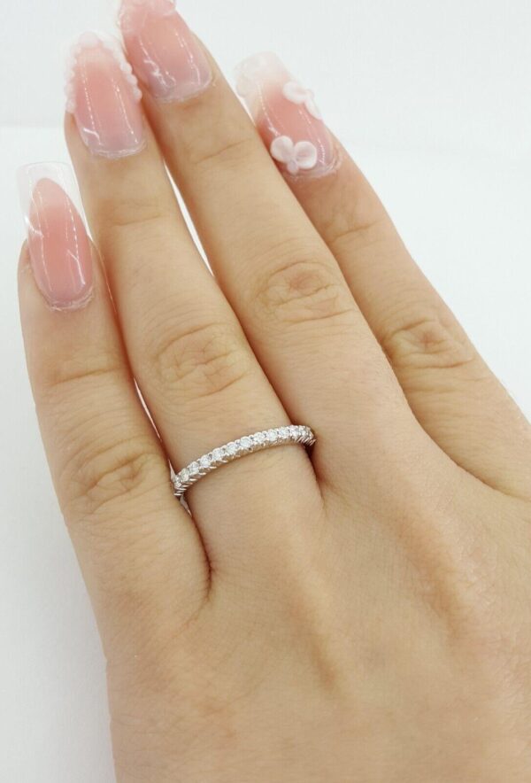 Ritani S35-8 Stackable Eternity 0.64 ct 18K White Round Diamond Band Rtl 2,600