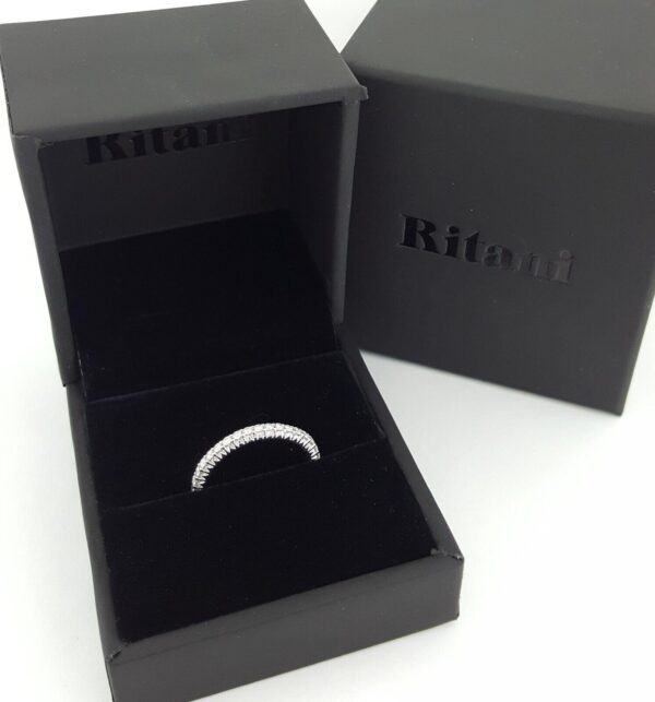 Ritani S35-8 Stackable Eternity 0.64 ct 18K White Round Diamond Band Rtl 2,600
