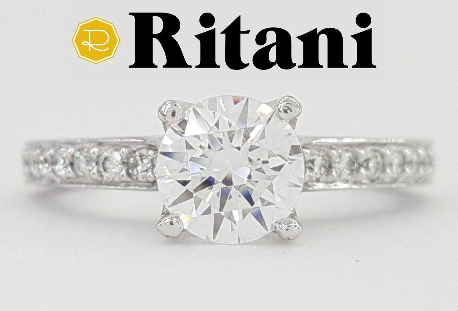Ritani Semi-Mount Braided Diamond 0.25 ct 18k White Gold Engagement Ring 1RZ2830