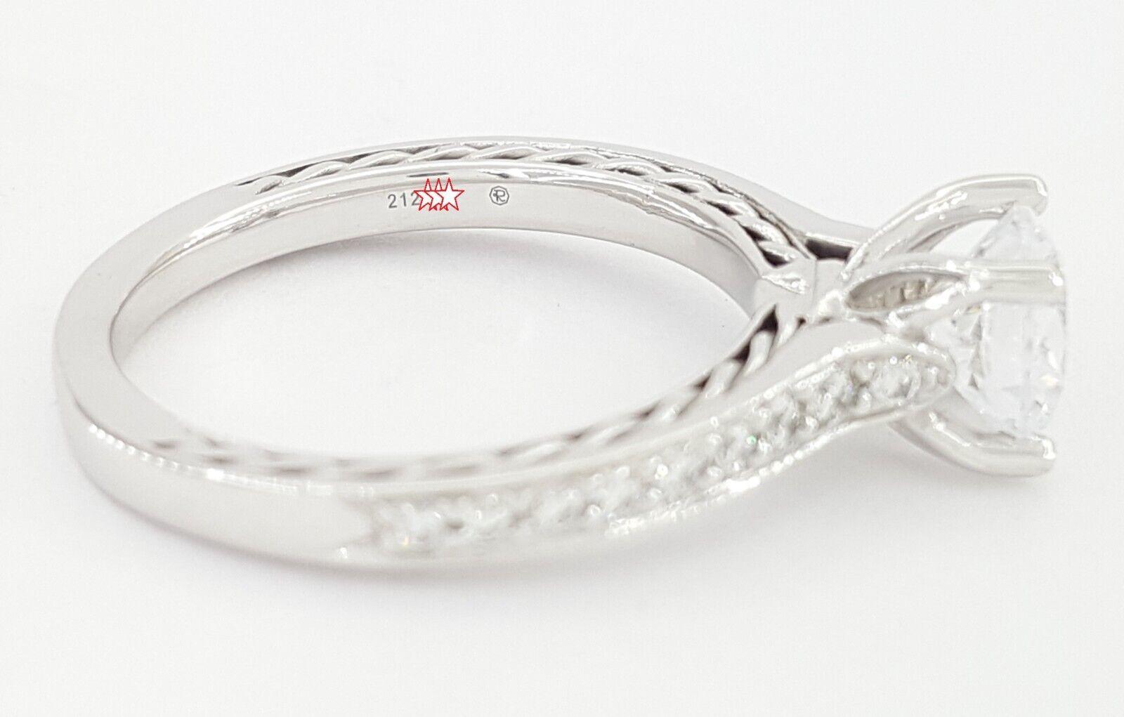 Ritani Semi-Mount Braided Diamond 0.25 ct 18k White Gold Engagement Ring 1RZ2830