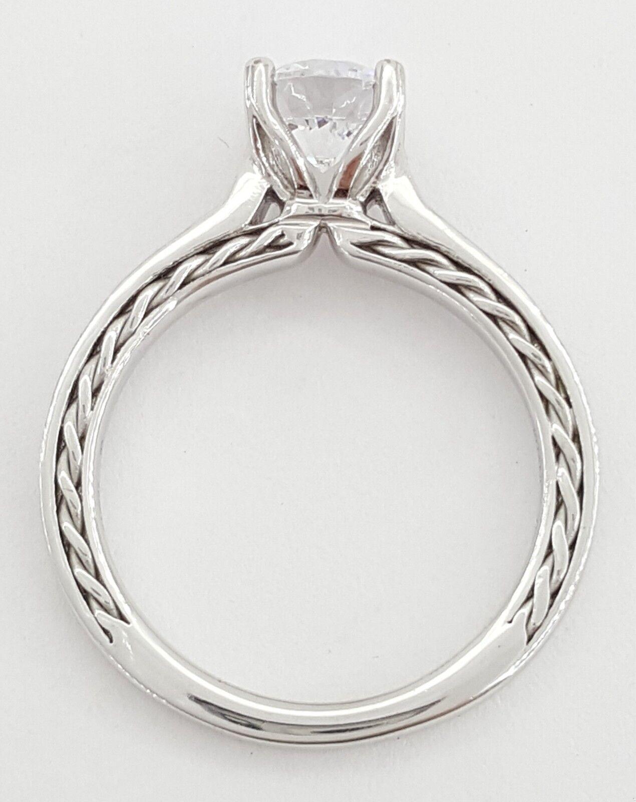 Ritani Semi-Mount Braided Diamond 0.25 ct 18k White Gold Engagement Ring 1RZ2830