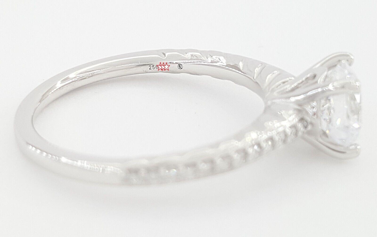 Ritani Semi-Mount Diamond Engagement Ring 0.12ct 14k White Gold 1RZ2851 RTL 1.2k