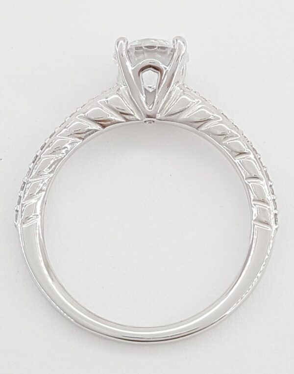 Ritani Semi-Mount Diamond Engagement Ring 0.12ct 14k White Gold 1RZ2851 RTL 1.2k