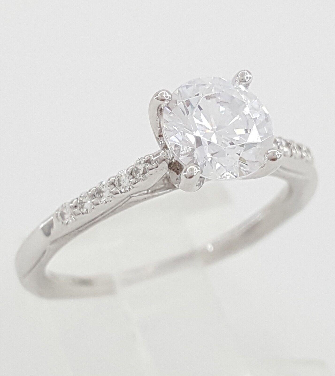 Ritani Semi-Mount Diamond Engagement Ring 0.1 ct 18k White Gold 1RZ2841 RTL 1.8K