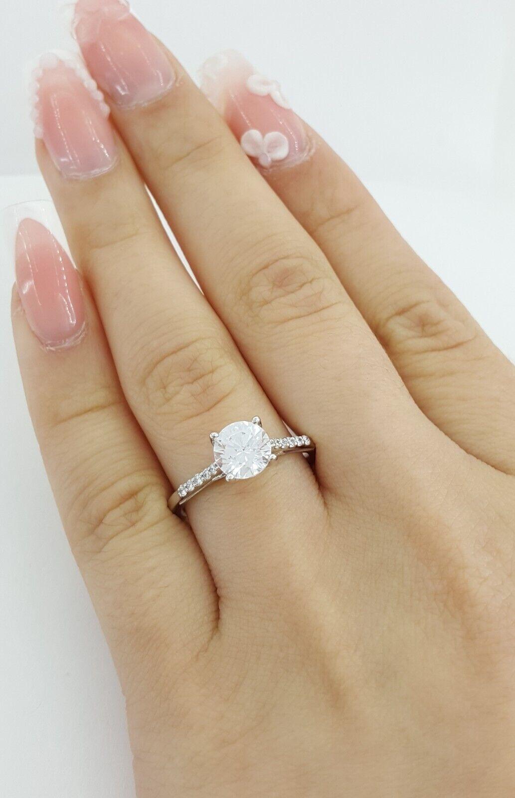 Ritani Semi-Mount Diamond Engagement Ring 0.1 ct 18k White Gold 1RZ2841 RTL 1.8K