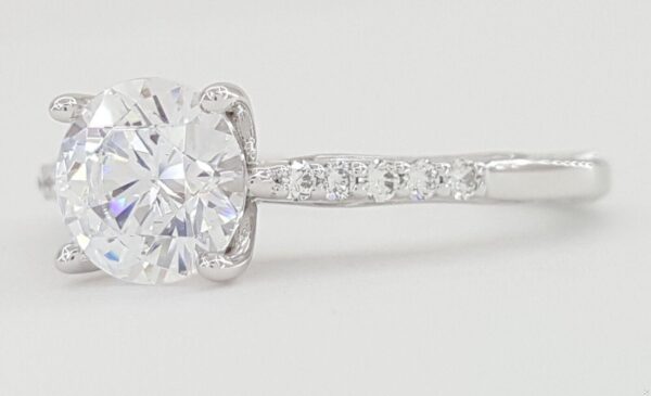 Ritani Semi-Mount Diamond Engagement Ring 0.1 ct 18k White Gold 1RZ2841 RTL 1.8K