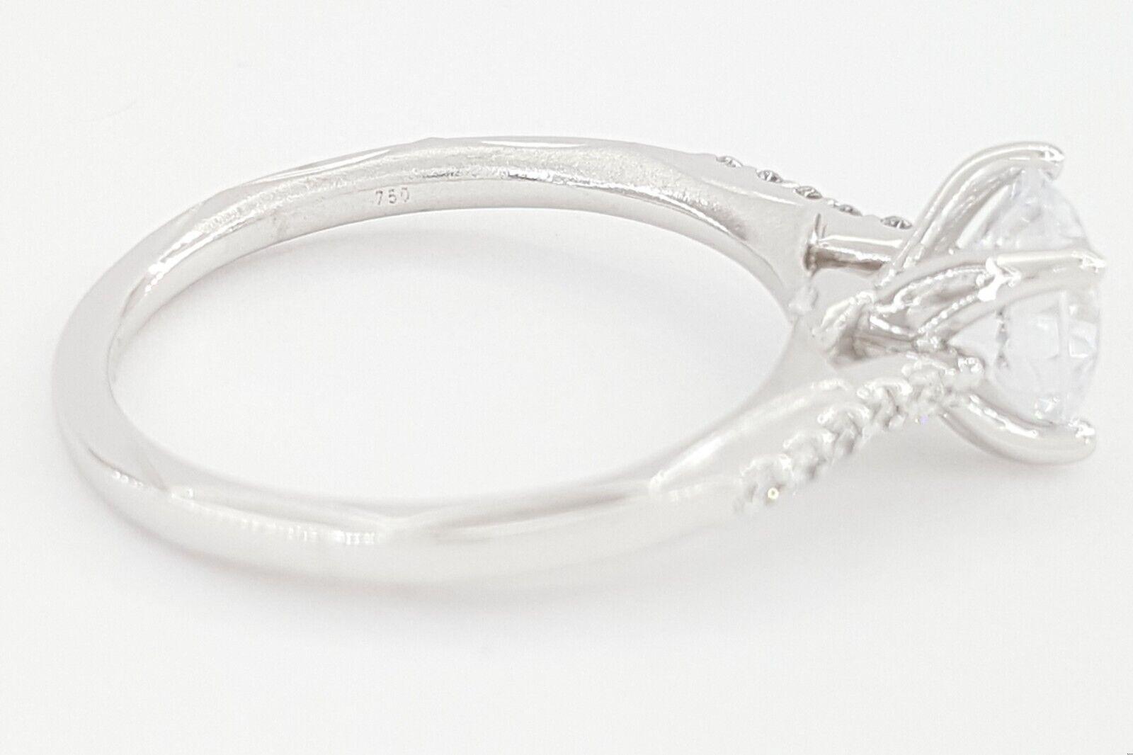 Ritani Semi-Mount Diamond Engagement Ring 0.1 ct 18k White Gold 1RZ2841 RTL 1.8K