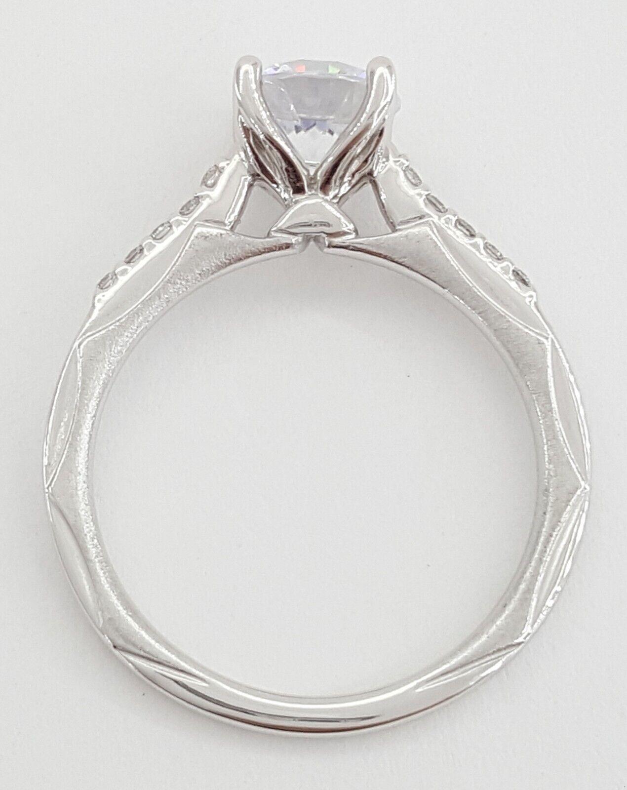 Ritani Semi-Mount Diamond Engagement Ring 0.1 ct 18k White Gold 1RZ2841 RTL 1.8K