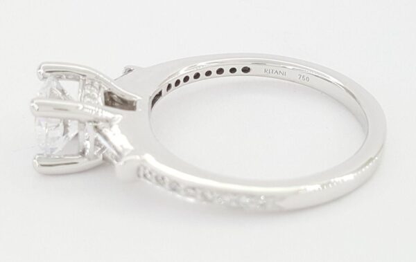 Ritani Semi-Mount Diamond Engagement Ring 0.39ct 18k White Gold 1RZ3051 RTL 2.7k