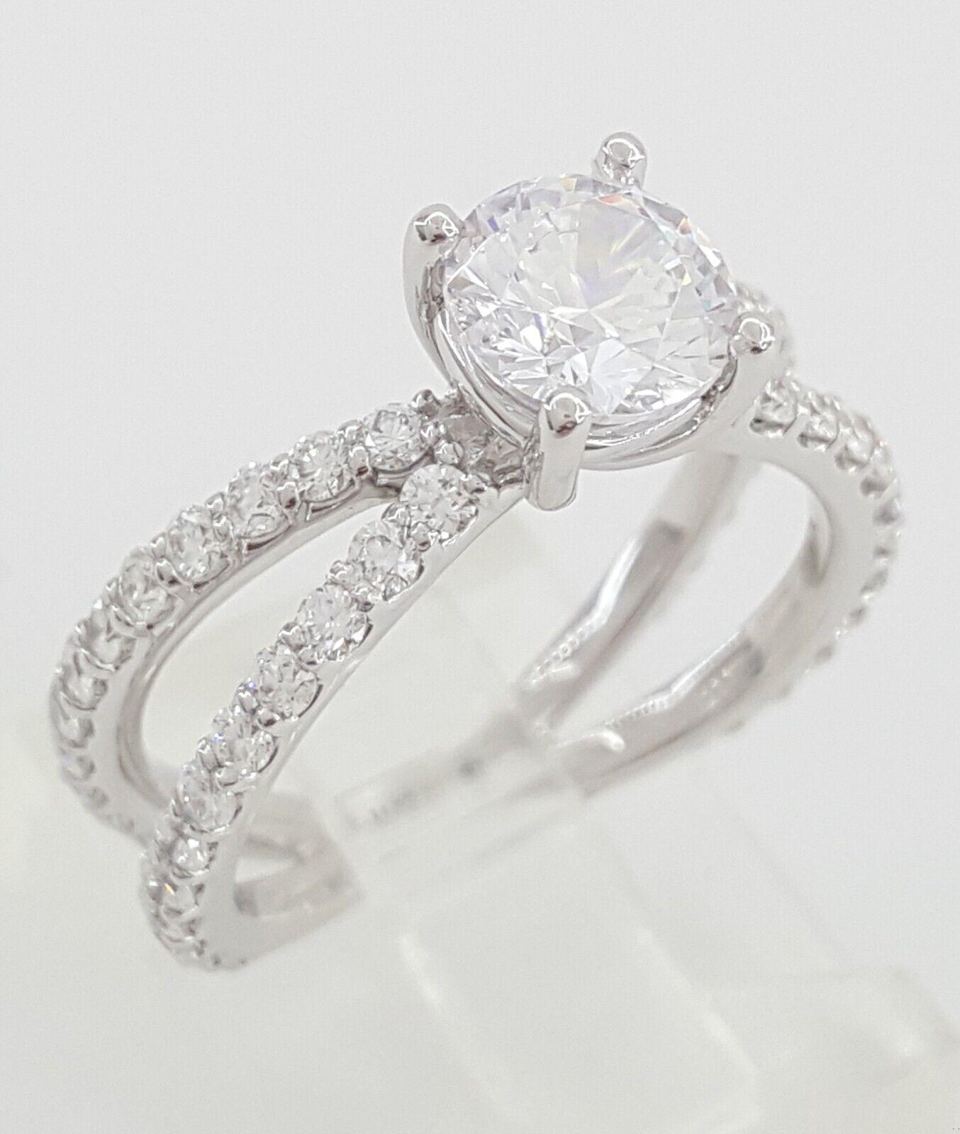 Ritani Semi-Mount Diamond Engagement Ring 0.86ct 14k White Gold 1RZ1348 RTL 3.1k