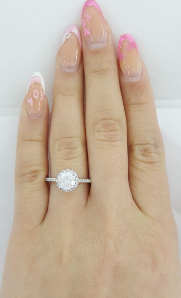 Ritani Semi-Mount Halo Diamond Engagement Ring 0.21 ct 18k White Gold 1RZ3702
