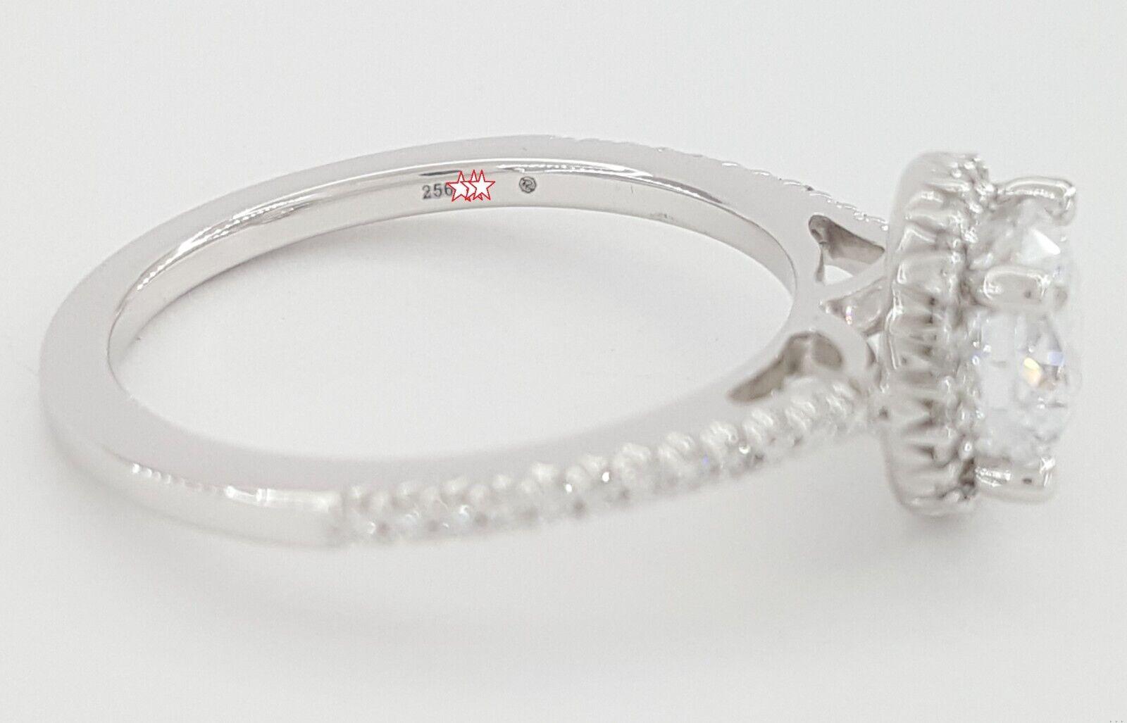 Ritani Semi-Mount Halo Diamond Engagement Ring 0.21 ct 18k White Gold 1RZ3702