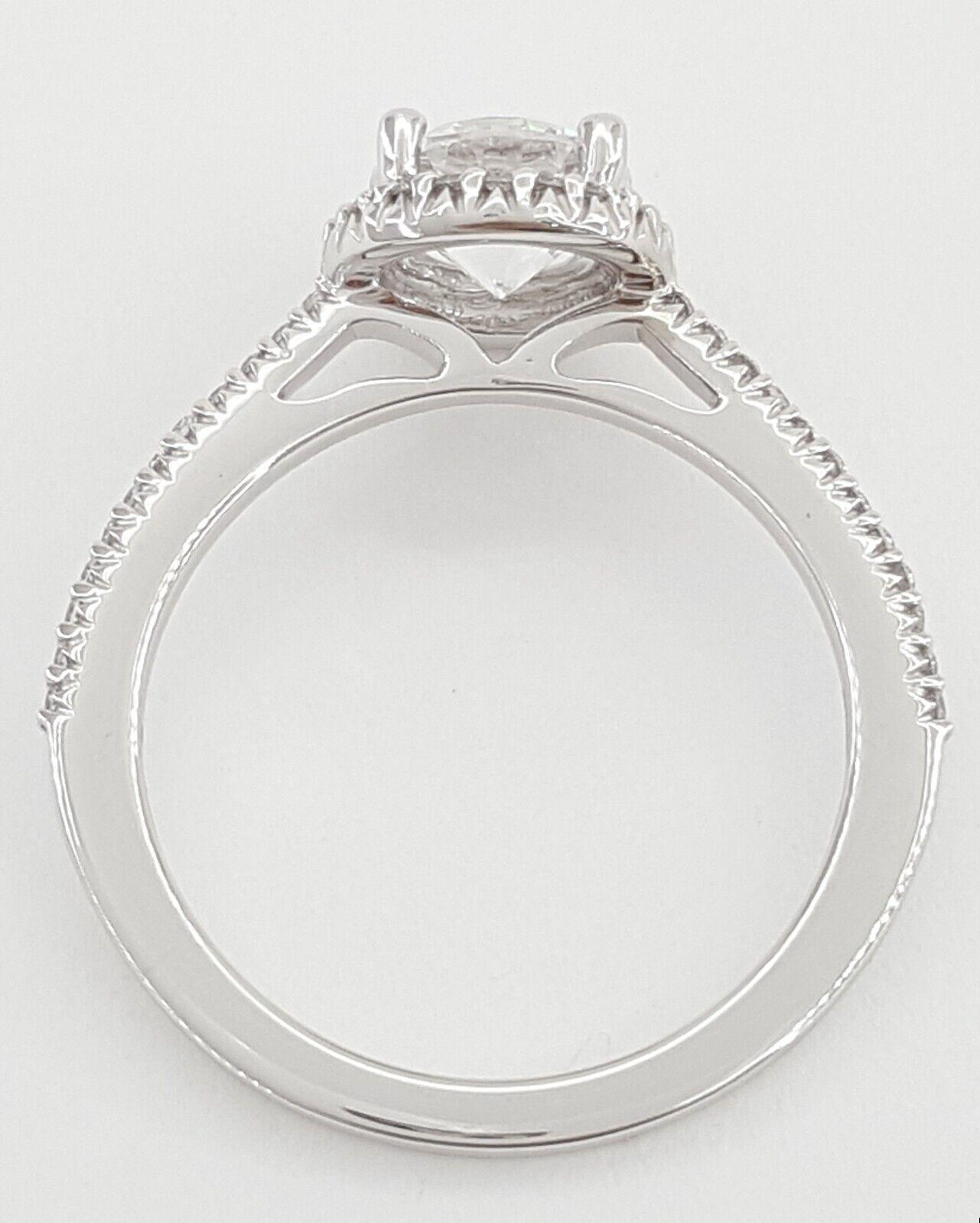 Ritani Semi-Mount Halo Diamond Engagement Ring 0.21 ct 18k White Gold 1RZ3702