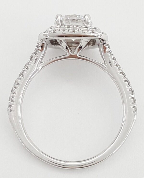 Ritani Semi-Mount Halo Diamond Engagement Ring 0.6 ct 14k White Gold 1RZ1338