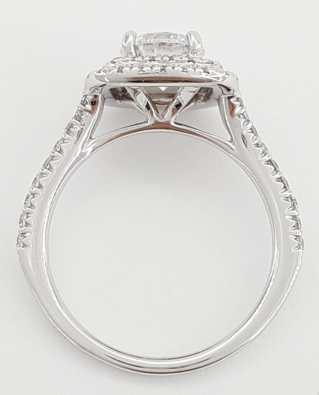 Ritani Semi-Mount Halo Diamond Engagement Ring 0.6 ct 14k White Gold 1RZ1338
