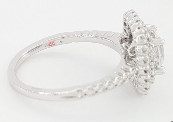 Ritani Semi-Mount Halo Diamond Engagement Ring 0.75 ct 14k White Gold 1RZ1336