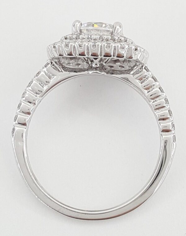 Ritani Semi-Mount Halo Diamond Engagement Ring 0.75 ct 14k White Gold 1RZ1336