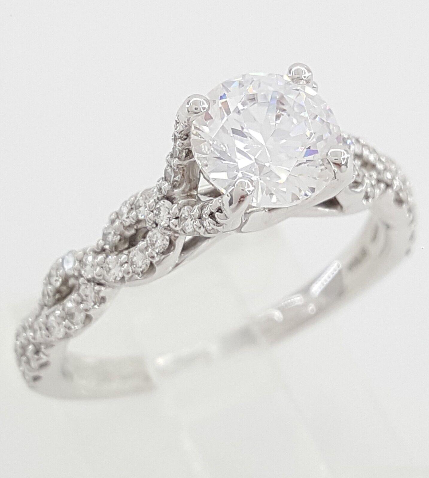 Ritani Semi-Mount Twist Diamond 0.36 ct 14k White Gold Engagement Ring 1RZ1317