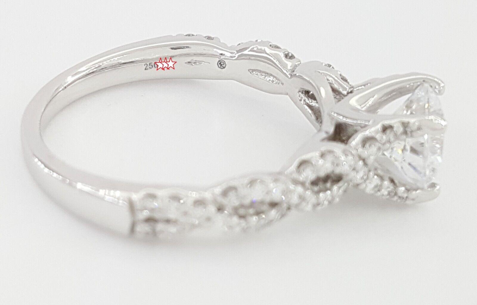 Ritani Semi-Mount Twist Diamond 0.36 ct 14k White Gold Engagement Ring 1RZ1317