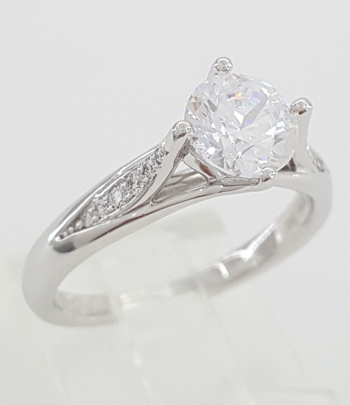 Ritani Semi-Mount Vintage Diamond 0.08 ct Engagement Ring 18k White Gold 1RZ1379