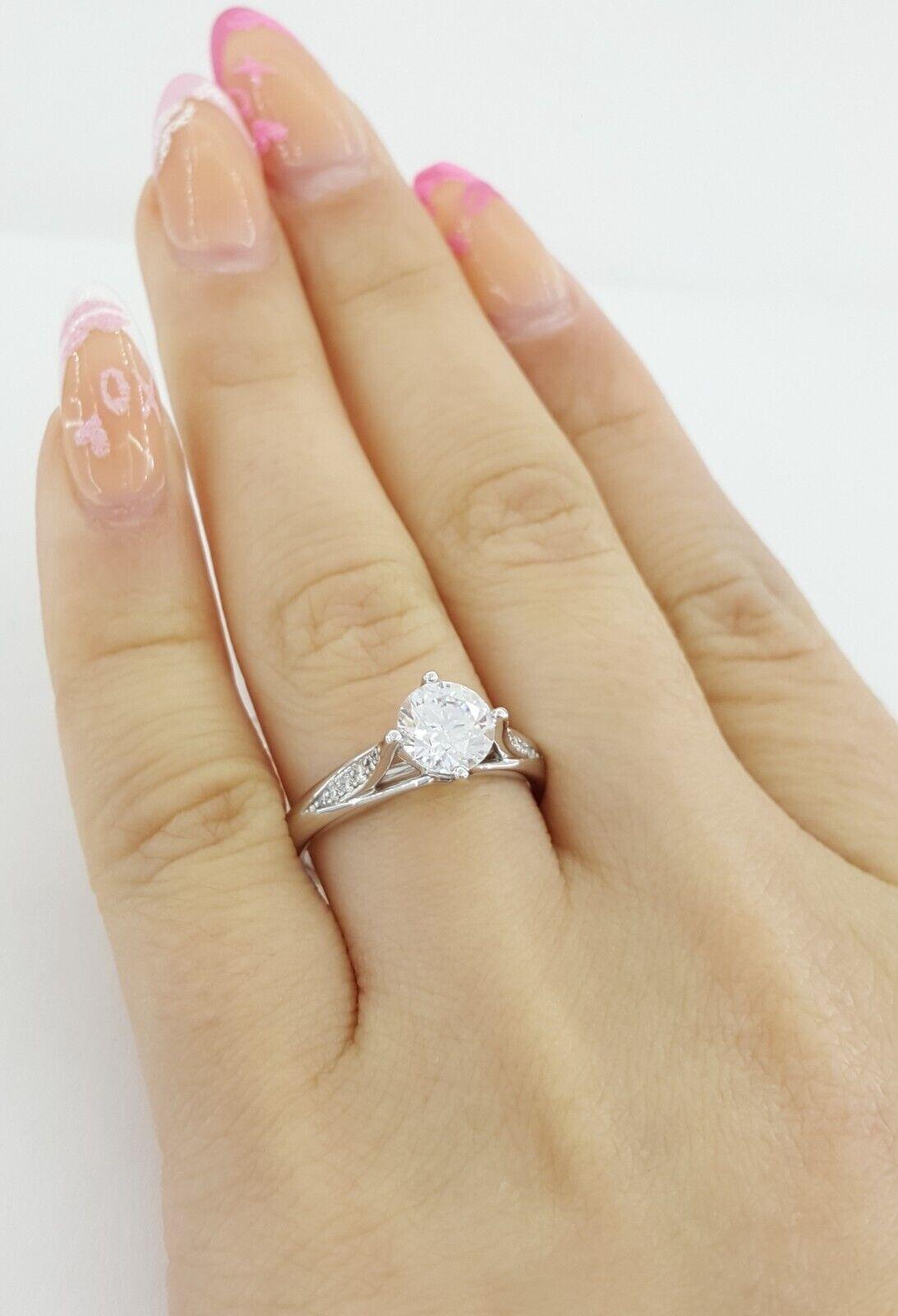 Ritani Semi-Mount Vintage Diamond 0.08 ct Engagement Ring 18k White Gold 1RZ1379