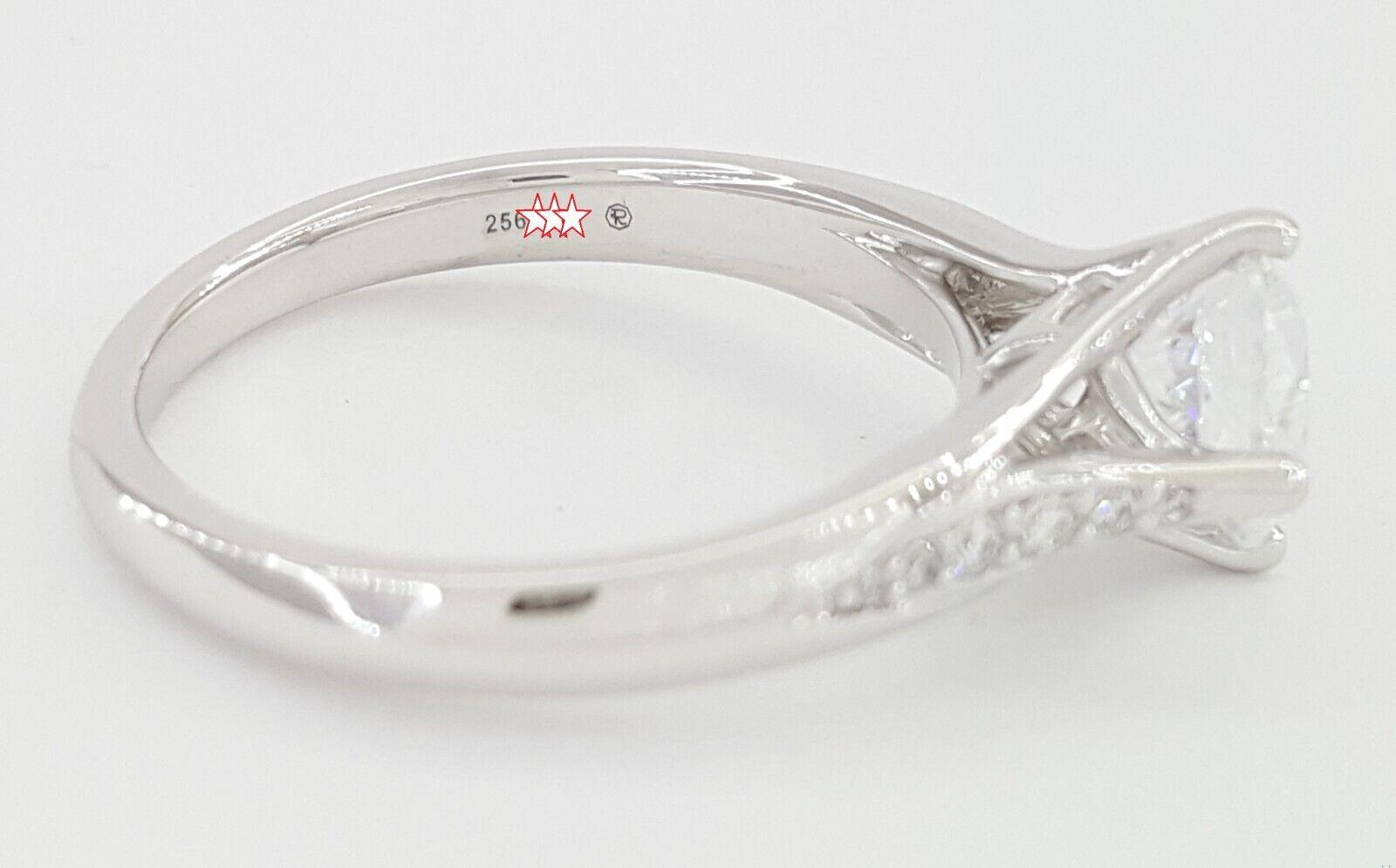 Ritani Semi-Mount Vintage Diamond 0.08 ct Engagement Ring 18k White Gold 1RZ1379