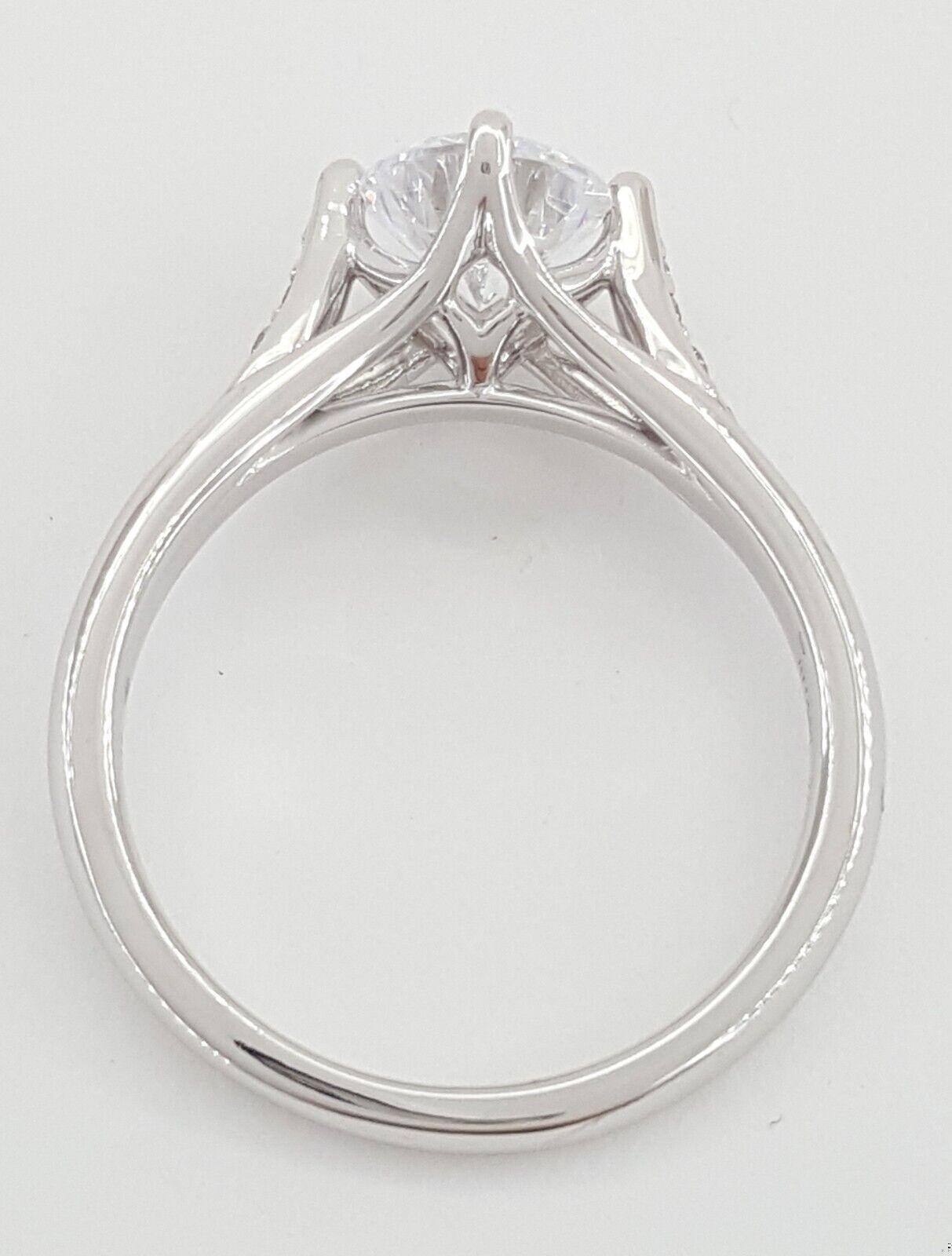Ritani Semi-Mount Vintage Diamond 0.08 ct Engagement Ring 18k White Gold 1RZ1379