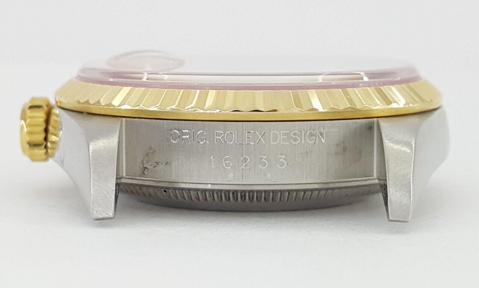 Rolex DateJust 16233 36 mm SS & 18K Jubilee Factory Diamond Dial Mfr 2001