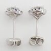 Round Cut Diamond Sapphire Halo Earrings 14k White Gold 0.9 ct Retail 2,950