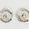 Round Cut Diamond Sapphire Halo Earrings 14k White Gold 0.9 ct Retail 2,950