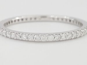 Round Diamond Full Circle Eternity Wedding Band Ring 0.35 ct 14k White Gold