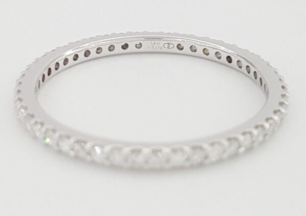Round Diamond Full Circle Eternity Wedding Band Ring 0.35 ct 14k White Gold