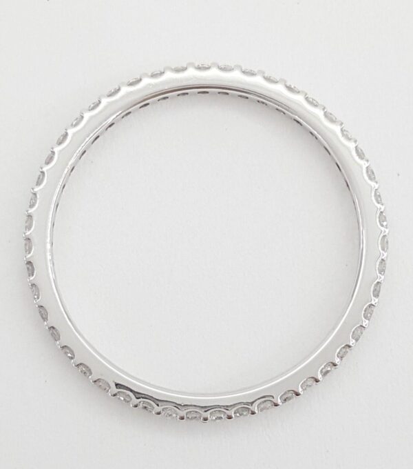 Round Diamond Full Circle Eternity Wedding Band Ring 0.35 ct 14k White Gold