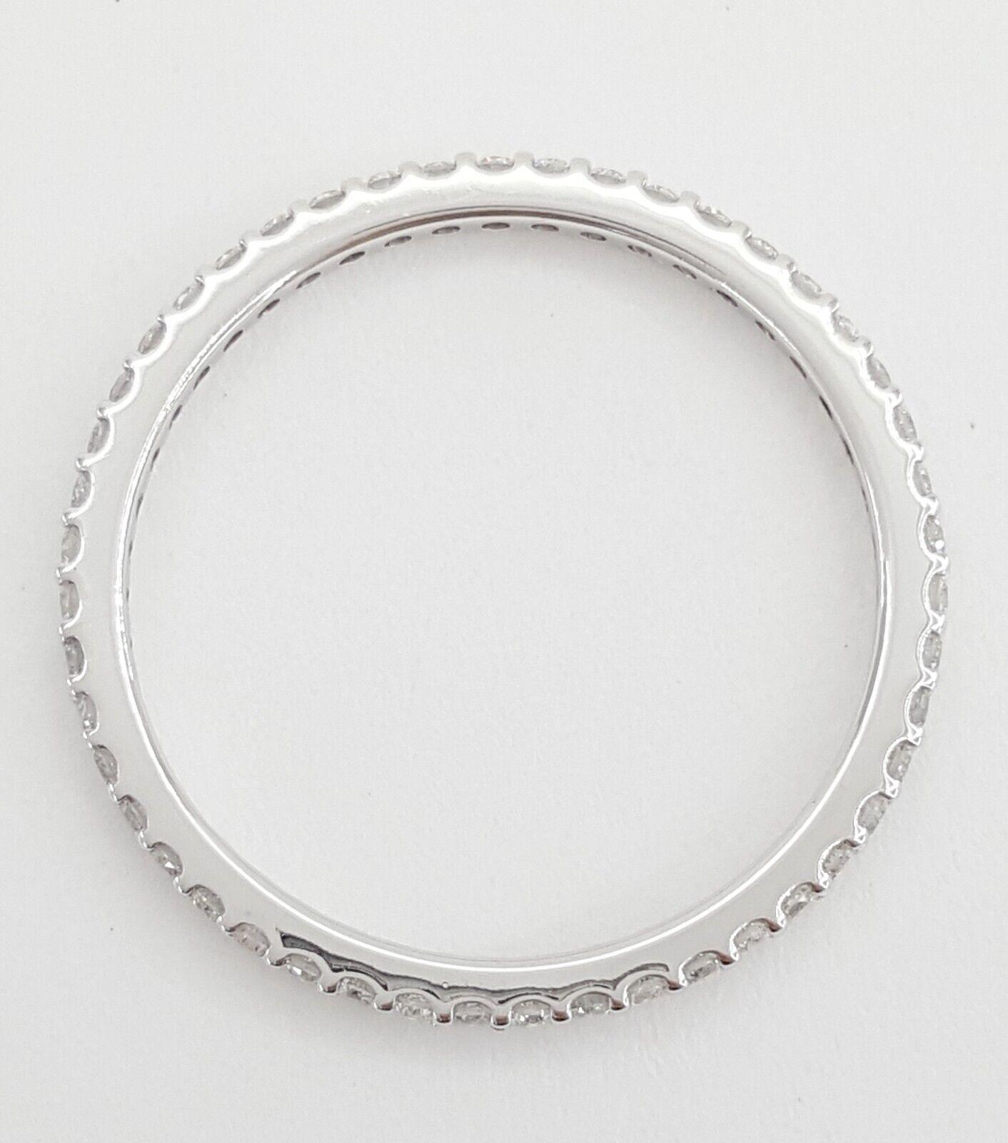Round Diamond Full Circle Eternity Wedding Band Ring 0.35 ct 14k White Gold