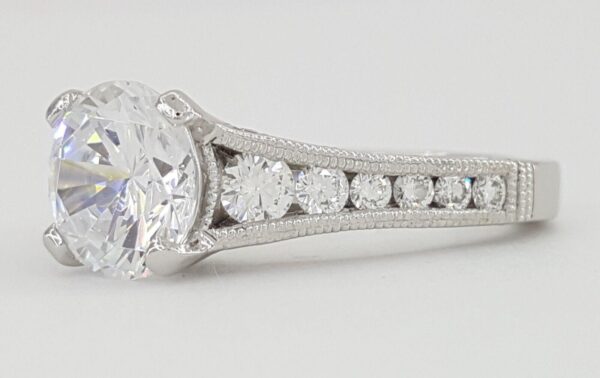 Tacori Reverse Crescent HT251012X Round Plat Semi-Mount Engagement Ring 0.62 ct
