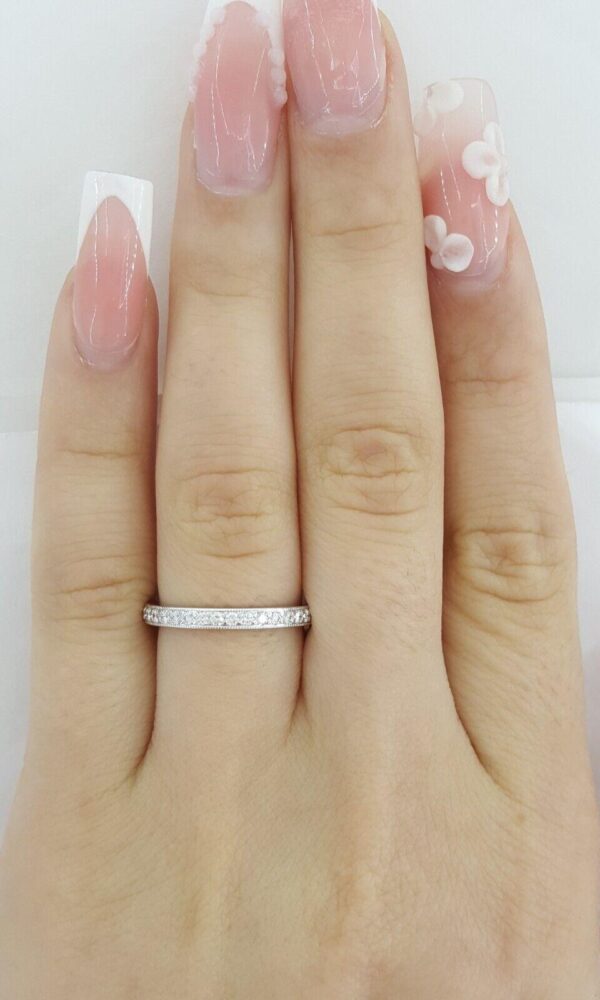 Tiffany & Co Legacy Full Circle Diamond Wedding Band Platinum 2.2mm ~0.4 ct