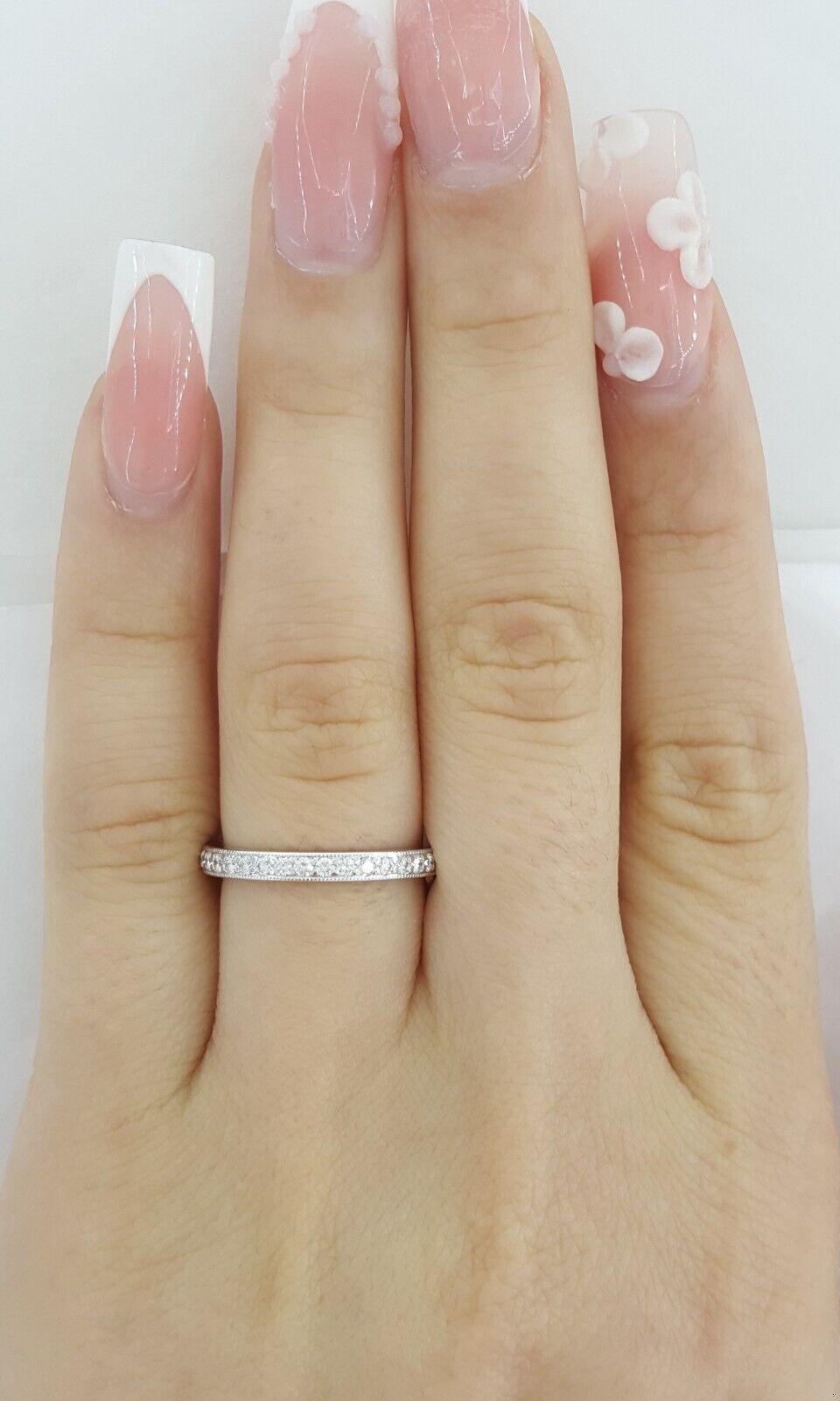 Tiffany & Co Legacy Full Circle Diamond Wedding Band Platinum 2.2mm ~0.4 ct