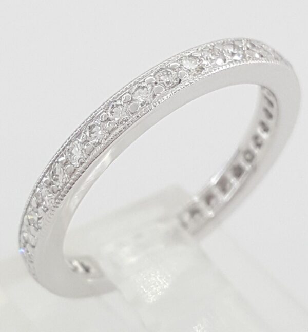 Tiffany & Co Legacy Full Circle Diamond Wedding Band Platinum 2.2mm ~0.4 ct