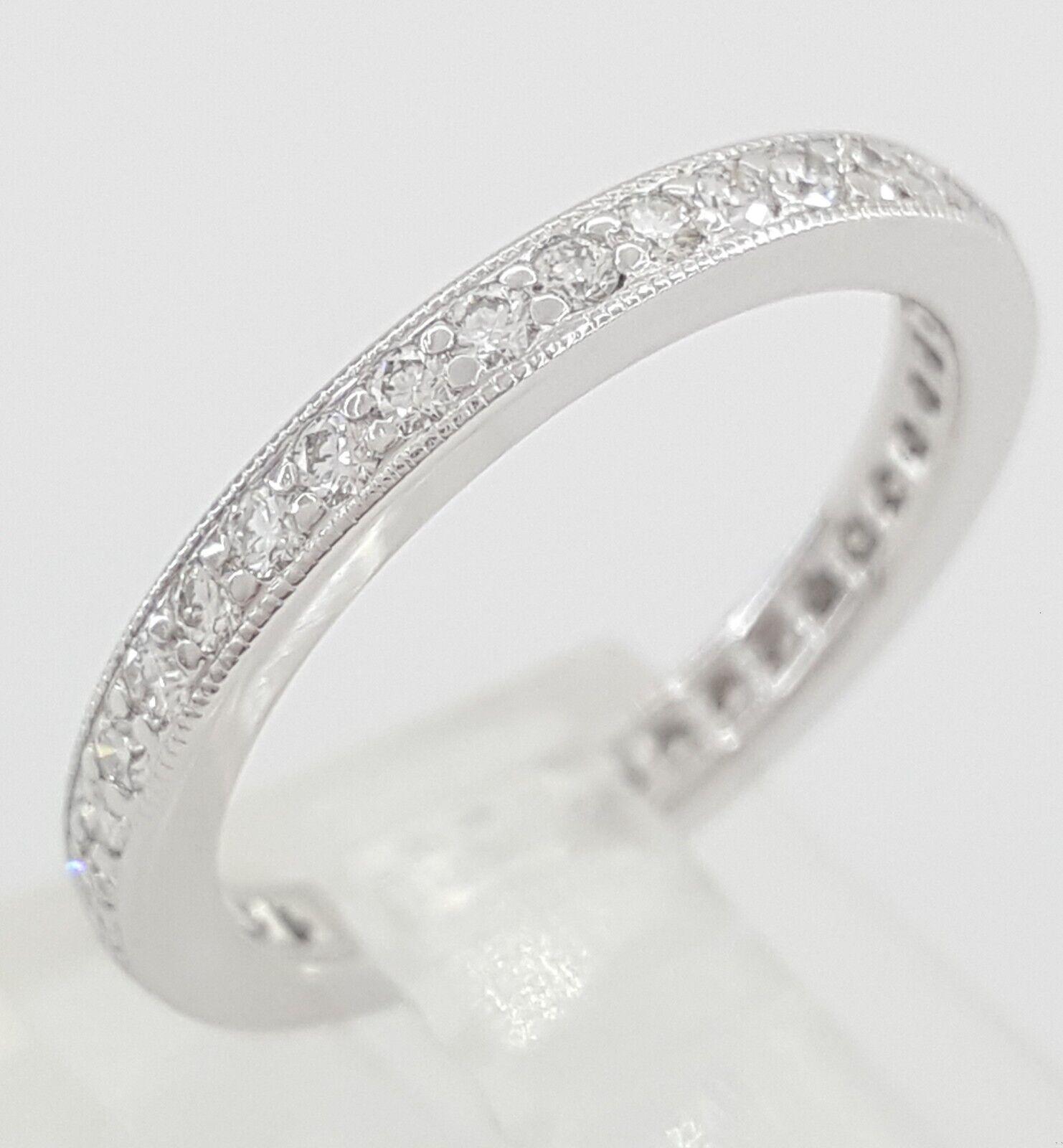 Tiffany & Co Legacy Full Circle Diamond Wedding Band Platinum 2.2mm ~0.4 ct