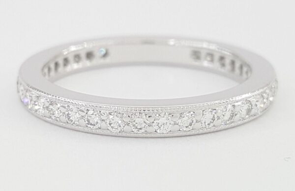 Tiffany & Co Legacy Full Circle Diamond Wedding Band Platinum 2.2mm ~0.4 ct
