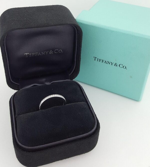Tiffany & Co Legacy Full Circle Diamond Wedding Band Platinum 2.2mm ~0.4 ct
