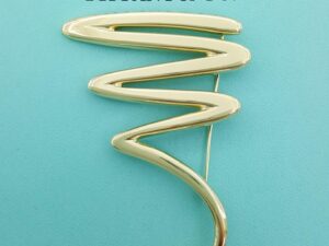 Tiffany & Co Paloma Picasso 18K Zig-Zag Squiggle Pin Brooch Large 23.9Grams 2.6"