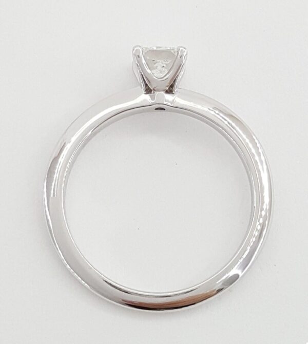 Tiffany & Co Princess Cut Diamond Solitaire Engagement Ring 0.44 ct Retail 4.1K