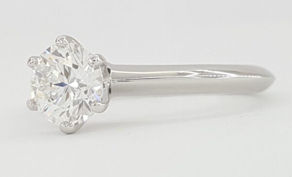 Tiffany & Co Round Diamond Solitaire Platinum Engagement Ring 0.74 ct Rtl 10.6K